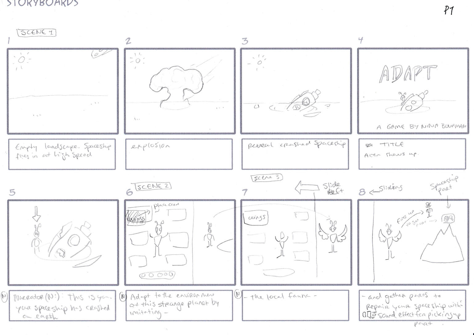 Storyboard page 1
