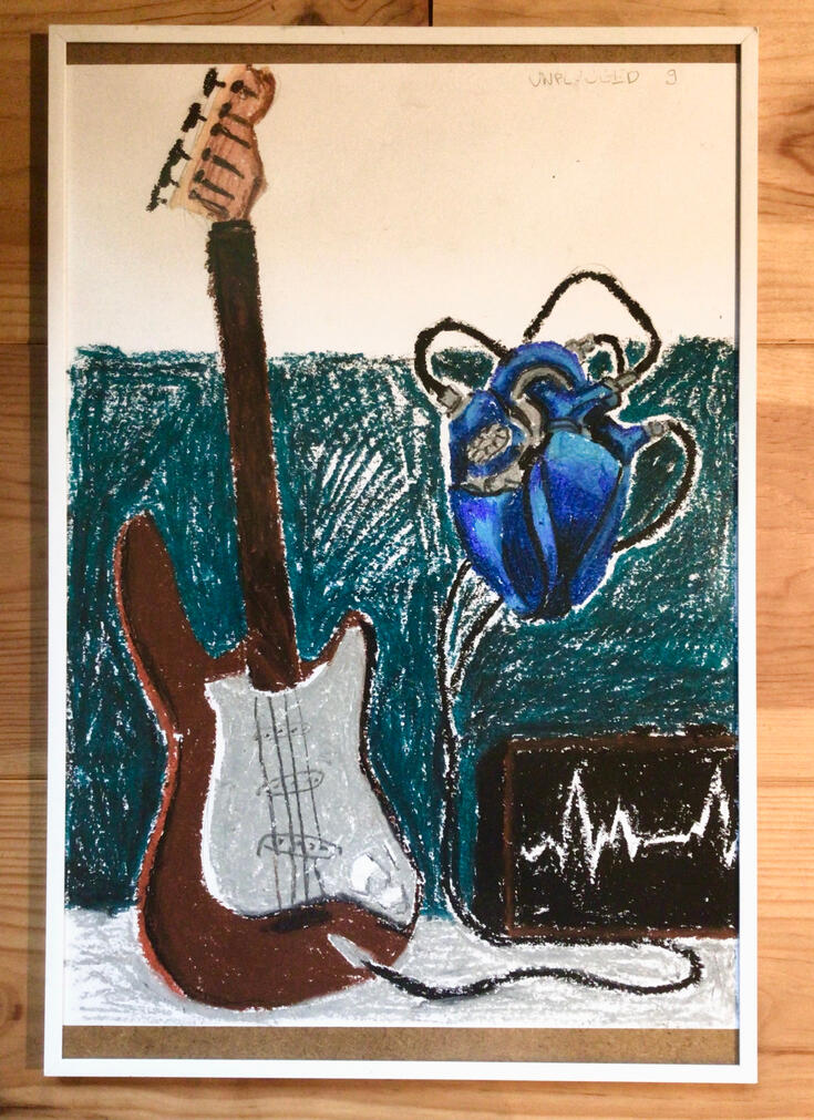 Oil pastels on paper, 2023 Oil pastels on paper, 2023