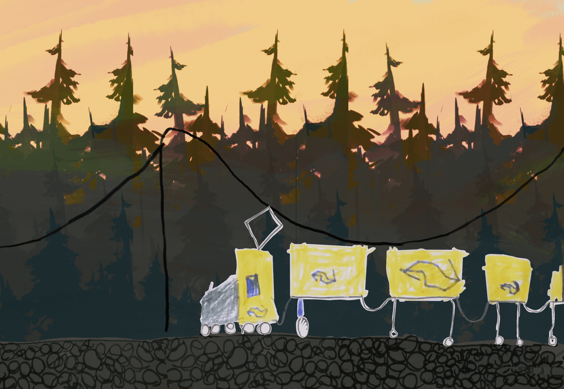 Joyful Train Animation